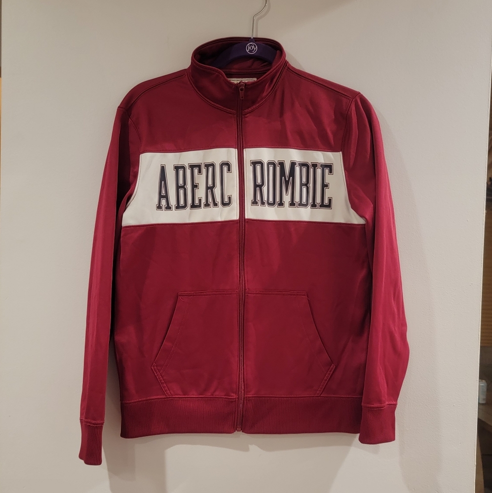 ABERCROMBIE Burgundy Zip up track sweater Size XS 2012